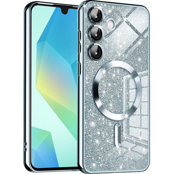 Techsuit - Luxury Glitter MagSafe - Samsung Galaxy A16 4G / A16 5G - Light Blue
