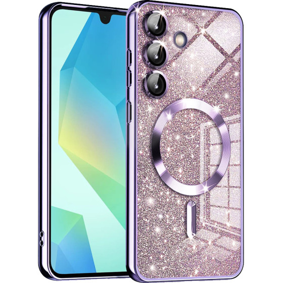 Techsuit - Luxury Glitter MagSafe - Samsung Galaxy A16 4G / A16 5G - Light Purple