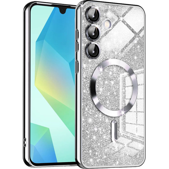 Techsuit - Luxury Glitter MagSafe - Samsung Galaxy A16 4G / A16 5G - Silver