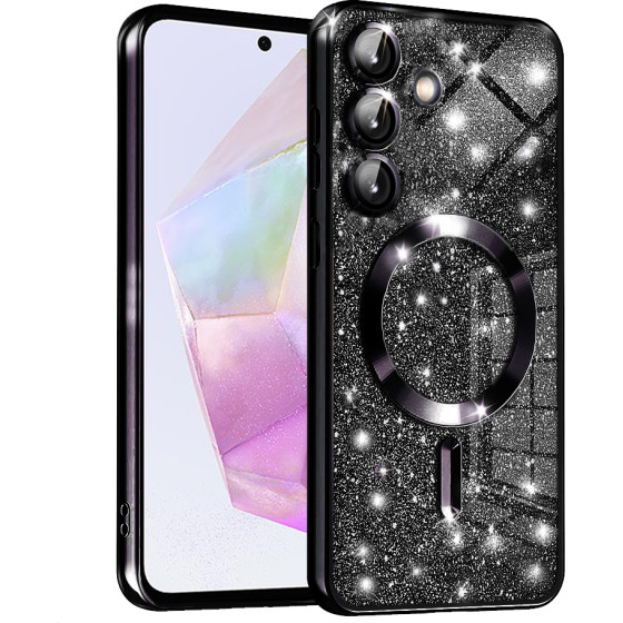 Techsuit - Luxury Glitter MagSafe - Samsung Galaxy A35 5G - Black