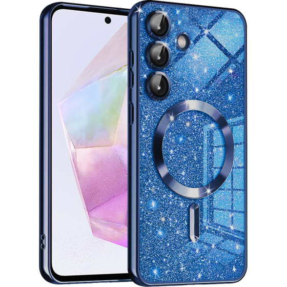 Techsuit - Luxury Glitter MagSafe - Samsung Galaxy A35 5G - Deep Blue