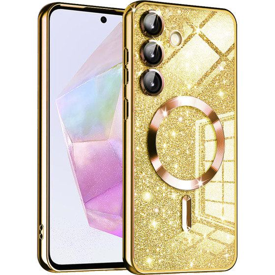 Techsuit - Luxury Glitter MagSafe - Samsung Galaxy A35 5G - Gold