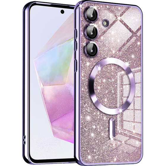 Techsuit - Luxury Glitter MagSafe - Samsung Galaxy A35 5G - Light Purple