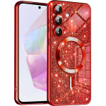 Techsuit - Luxury Glitter MagSafe - Samsung Galaxy A35 5G - Red