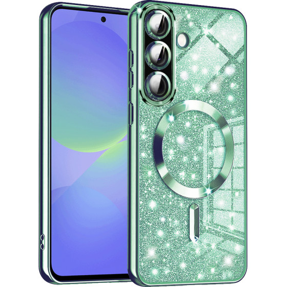 Techsuit - Luxury Glitter MagSafe - Samsung Galaxy A36 5G / A56 5G - Light Green