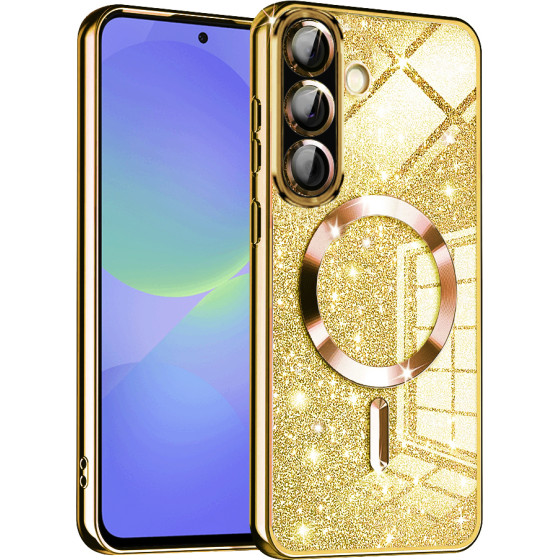 Techsuit - Luxury Glitter MagSafe - Samsung Galaxy A36 5G / A56 5G - Gold