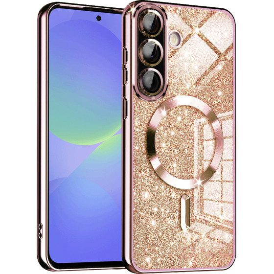 Techsuit - Luxury Glitter MagSafe - Samsung Galaxy A36 5G / A56 5G - Rose Gold