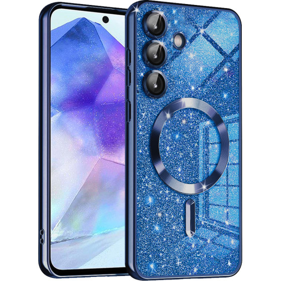 Techsuit - Luxury Glitter MagSafe - Samsung Galaxy A55 5G - Deep Blue