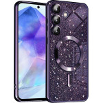 Techsuit - Luxury Glitter MagSafe - Samsung Galaxy A55 5G - Deep Purple