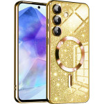 Techsuit - Luxury Glitter MagSafe - Samsung Galaxy A55 5G - Gold