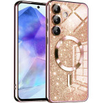 Techsuit - Luxury Glitter MagSafe - Samsung Galaxy A55 5G - Rose Gold