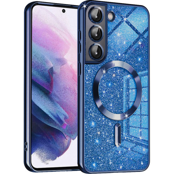 Techsuit - Luxury Glitter MagSafe - Samsung Galaxy S21 5G - Deep Blue