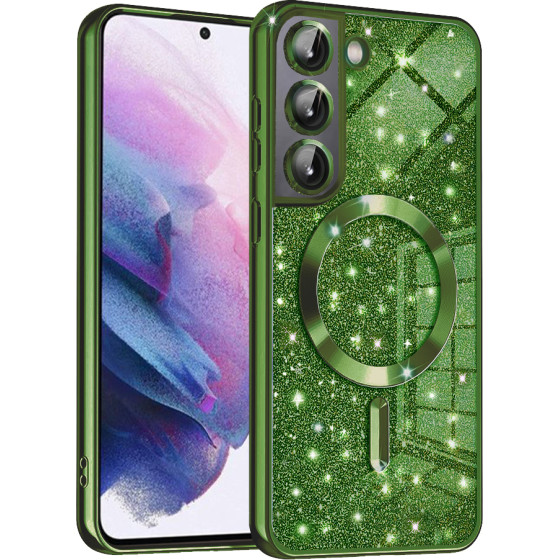 Techsuit - Luxury Glitter MagSafe - Samsung Galaxy S21 5G - Deep Green