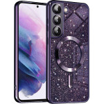 Techsuit - Luxury Glitter MagSafe - Samsung Galaxy S21 5G - Deep Purple