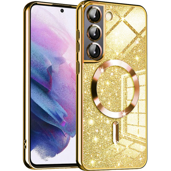 Techsuit - Luxury Glitter MagSafe - Samsung Galaxy S21 FE 5G - Gold