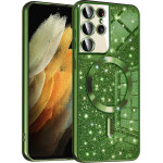 Techsuit - Luxury Glitter MagSafe - Samsung Galaxy S21 Ultra 5G - Deep Green