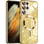 Techsuit - Luxury Glitter MagSafe - Samsung Galaxy S21 Ultra 5G - Gold