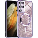 Techsuit - Luxury Glitter MagSafe - Samsung Galaxy S21 Ultra 5G - Light Purple