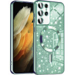 Techsuit - Luxury Glitter MagSafe - Samsung Galaxy S21 Ultra 5G - Light Green
