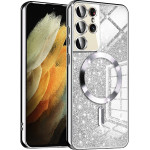 Techsuit - Luxury Glitter MagSafe - Samsung Galaxy S21 Ultra 5G - Silver