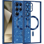 Techsuit - Luxury Glitter MagSafe - Samsung Galaxy S22 Ultra 5G - Deep Blue