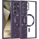 Techsuit - Luxury Glitter MagSafe - Samsung Galaxy S22 Ultra 5G - Deep Purple