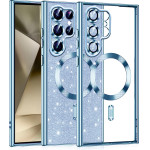 Techsuit - Luxury Glitter MagSafe - Samsung Galaxy S22 Ultra 5G - Light Blue