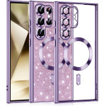 Techsuit - Luxury Glitter MagSafe - Samsung Galaxy S22 Ultra 5G - Light Purple
