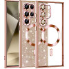 Techsuit - Luxury Glitter MagSafe - Samsung Galaxy S22 Ultra 5G - Rose Gold