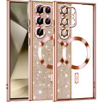 Techsuit - Luxury Glitter MagSafe - Samsung Galaxy S22 Ultra 5G - Rose Gold