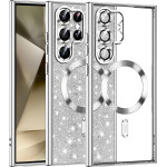 Techsuit - Luxury Glitter MagSafe - Samsung Galaxy S22 Ultra 5G - Silver