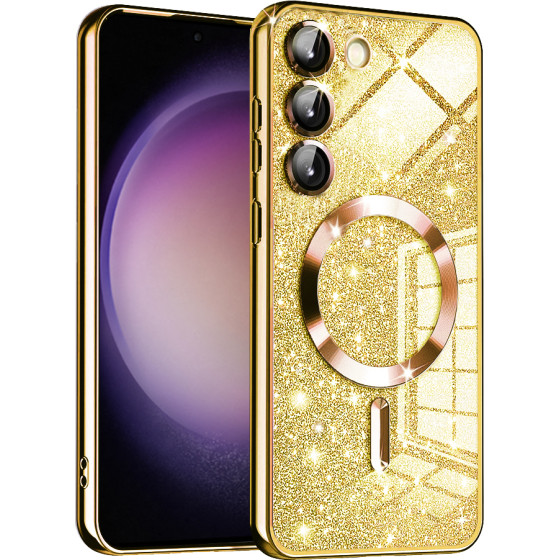 Techsuit - Luxury Glitter MagSafe - Samsung Galaxy S23 - Gold