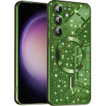 Techsuit - Luxury Glitter MagSafe - Samsung Galaxy S23 FE - Deep Green