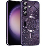 Techsuit - Luxury Glitter MagSafe - Samsung Galaxy S23 FE - Deep Purple
