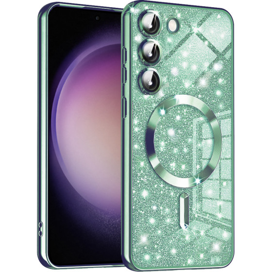 Techsuit - Luxury Glitter MagSafe - Samsung Galaxy S23 Plus - Light Green