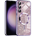 Techsuit - Luxury Glitter MagSafe - Samsung Galaxy S23 Plus - Light Purple