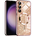 Techsuit - Luxury Glitter MagSafe - Samsung Galaxy S23 Plus - Rose Gold