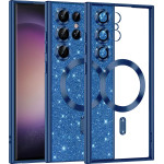 Techsuit - Luxury Glitter MagSafe - Samsung Galaxy S23 Ultra - Deep Blue