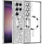 Techsuit - Luxury Glitter MagSafe - Samsung Galaxy S23 Ultra - Silver