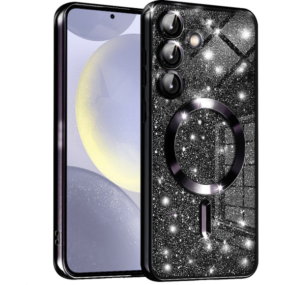 Techsuit - Luxury Glitter MagSafe - Samsung Galaxy S24 - Black