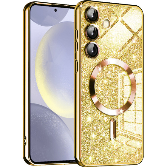 Techsuit - Luxury Glitter MagSafe - Samsung Galaxy S24 - Gold