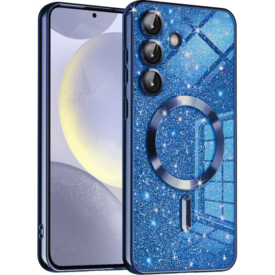 Techsuit - Luxury Glitter MagSafe - Samsung Galaxy S24 Plus - Deep Blue