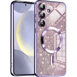Techsuit - Luxury Glitter MagSafe - Samsung Galaxy S24 Plus - Light Purple