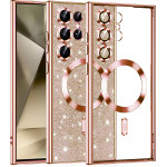 Techsuit - Luxury Glitter MagSafe - Samsung Galaxy S24 Ultra - Rose Gold