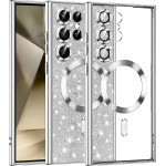 Techsuit - Luxury Glitter MagSafe - Samsung Galaxy S24 Ultra - Silver