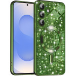 Techsuit - Luxury Glitter MagSafe - Samsung Galaxy S25 - Deep Green