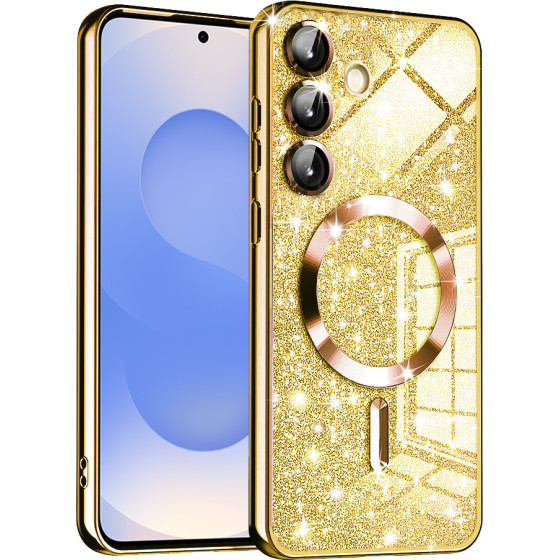 Techsuit - Luxury Glitter MagSafe - Samsung Galaxy S25 - Gold