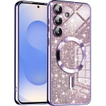 Techsuit - Luxury Glitter MagSafe - Samsung Galaxy S25 - Light Purple