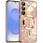 Techsuit - Luxury Glitter MagSafe - Samsung Galaxy S25 - Rose Gold