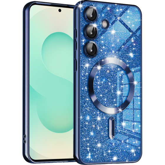Techsuit - Luxury Glitter MagSafe - Samsung Galaxy S25 Plus - Deep Blue